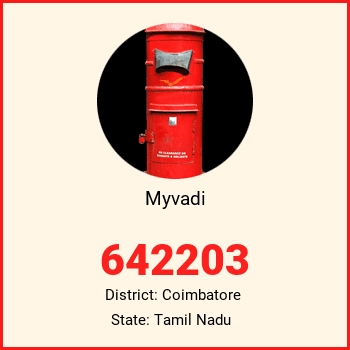 Myvadi pin code, district Coimbatore in Tamil Nadu