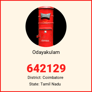 Odayakulam pin code, district Coimbatore in Tamil Nadu