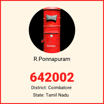 R.Ponnapuram pin code, district Coimbatore in Tamil Nadu