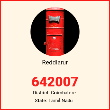 Reddiarur pin code, district Coimbatore in Tamil Nadu