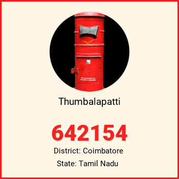 Thumbalapatti pin code, district Coimbatore in Tamil Nadu