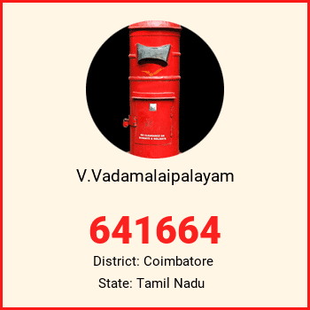 V.Vadamalaipalayam pin code, district Coimbatore in Tamil Nadu