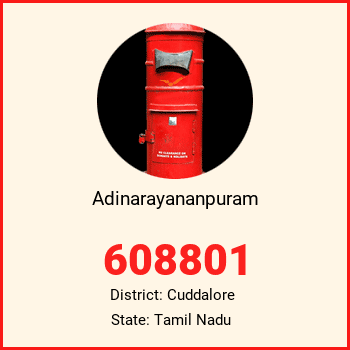 Adinarayananpuram pin code, district Cuddalore in Tamil Nadu