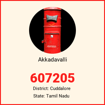 Akkadavalli pin code, district Cuddalore in Tamil Nadu