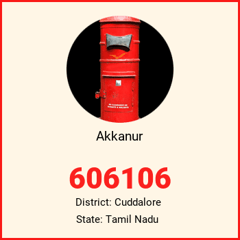 Akkanur pin code, district Cuddalore in Tamil Nadu