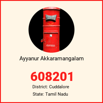 Ayyanur Akkaramangalam pin code, district Cuddalore in Tamil Nadu