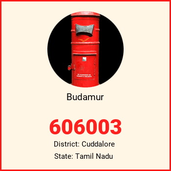 Budamur pin code, district Cuddalore in Tamil Nadu