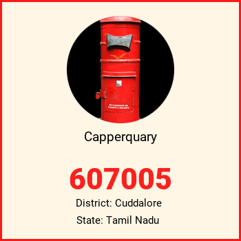 Capperquary pin code, district Cuddalore in Tamil Nadu