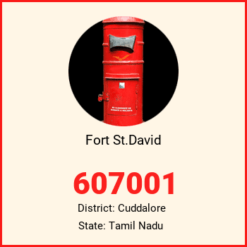 Fort St.David pin code, district Cuddalore in Tamil Nadu