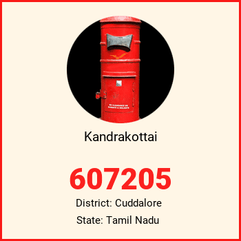 Kandrakottai pin code, district Cuddalore in Tamil Nadu