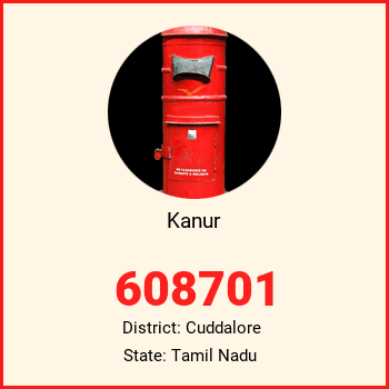 Kanur pin code, district Cuddalore in Tamil Nadu