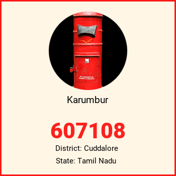 Karumbur pin code, district Cuddalore in Tamil Nadu