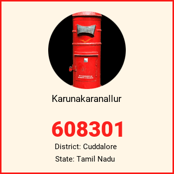Karunakaranallur pin code, district Cuddalore in Tamil Nadu