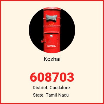 Kozhai pin code, district Cuddalore in Tamil Nadu