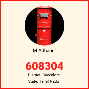 M.Adhanur pin code, district Cuddalore in Tamil Nadu