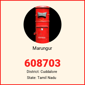Marungur pin code, district Cuddalore in Tamil Nadu