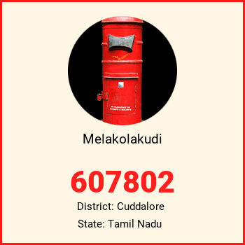 Melakolakudi pin code, district Cuddalore in Tamil Nadu