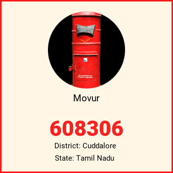 Movur pin code, district Cuddalore in Tamil Nadu