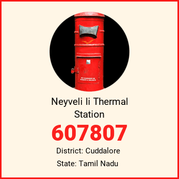 Neyveli Ii Thermal Station pin code, district Cuddalore in Tamil Nadu