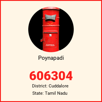 Poynapadi pin code, district Cuddalore in Tamil Nadu