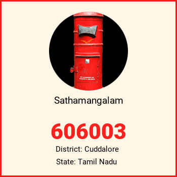 Sathamangalam pin code, district Cuddalore in Tamil Nadu