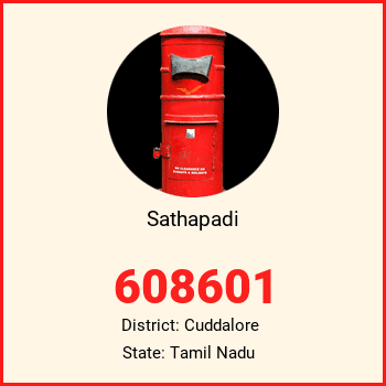 Sathapadi pin code, district Cuddalore in Tamil Nadu