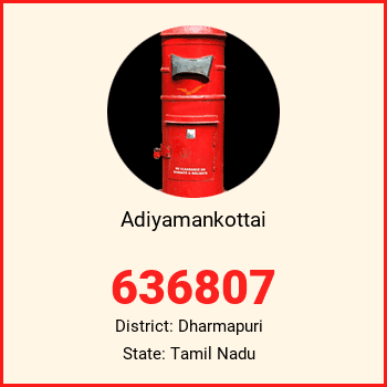 Adiyamankottai pin code, district Dharmapuri in Tamil Nadu