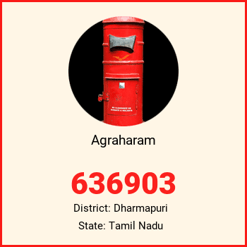 Agraharam pin code, district Dharmapuri in Tamil Nadu