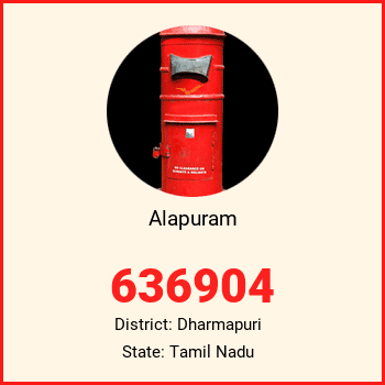 Alapuram pin code, district Dharmapuri in Tamil Nadu