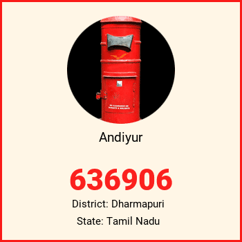Andiyur pin code, district Dharmapuri in Tamil Nadu
