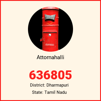 Attornahalli pin code, district Dharmapuri in Tamil Nadu