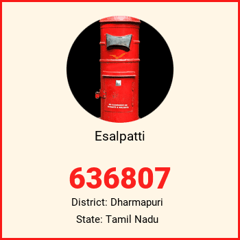 Esalpatti pin code, district Dharmapuri in Tamil Nadu
