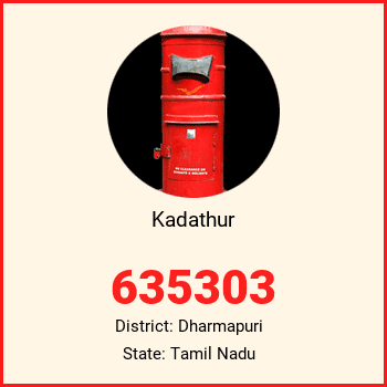 Kadathur pin code, district Dharmapuri in Tamil Nadu