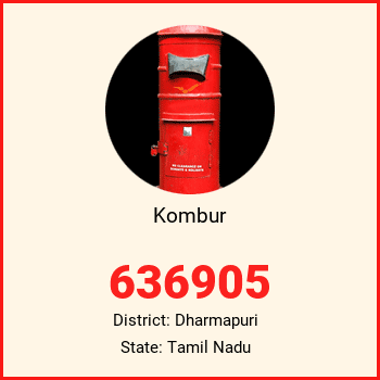 Kombur pin code, district Dharmapuri in Tamil Nadu