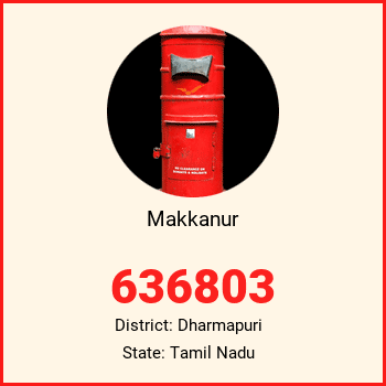 Makkanur pin code, district Dharmapuri in Tamil Nadu