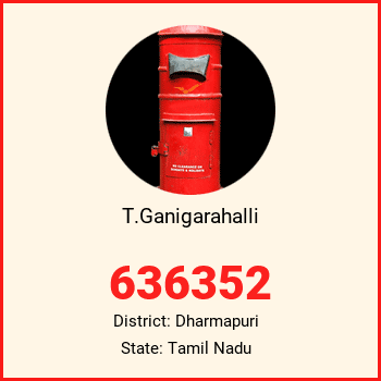 T.Ganigarahalli pin code, district Dharmapuri in Tamil Nadu