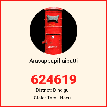 Arasappapillaipatti pin code, district Dindigul in Tamil Nadu