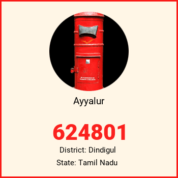 Ayyalur pin code, district Dindigul in Tamil Nadu