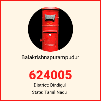 Balakrishnapurampudur pin code, district Dindigul in Tamil Nadu