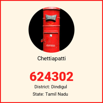 Chettiapatti pin code, district Dindigul in Tamil Nadu