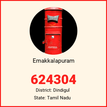 Emakkalapuram pin code, district Dindigul in Tamil Nadu