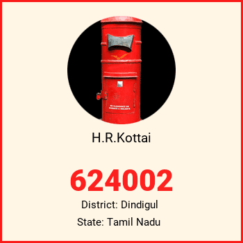 H.R.Kottai pin code, district Dindigul in Tamil Nadu