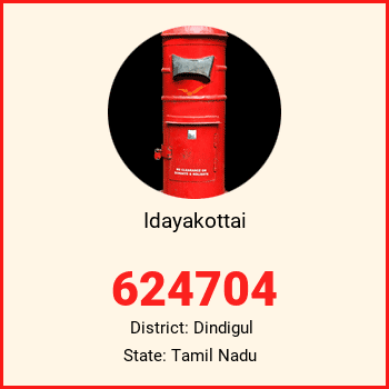 Idayakottai pin code, district Dindigul in Tamil Nadu