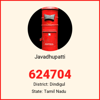 Javadhupatti pin code, district Dindigul in Tamil Nadu