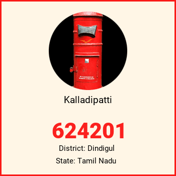 Kalladipatti pin code, district Dindigul in Tamil Nadu