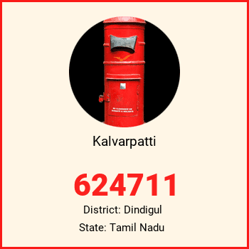 Kalvarpatti pin code, district Dindigul in Tamil Nadu