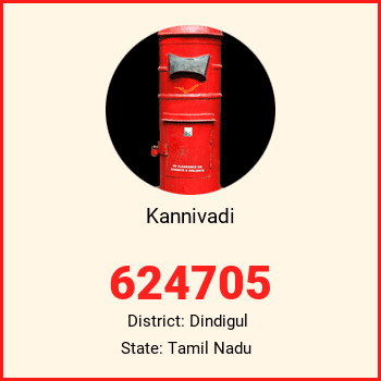 Kannivadi pin code, district Dindigul in Tamil Nadu