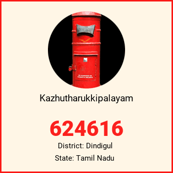 Kazhutharukkipalayam pin code, district Dindigul in Tamil Nadu