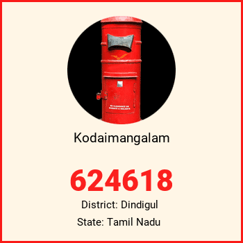 Kodaimangalam pin code, district Dindigul in Tamil Nadu