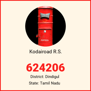 Kodairoad R.S. pin code, district Dindigul in Tamil Nadu